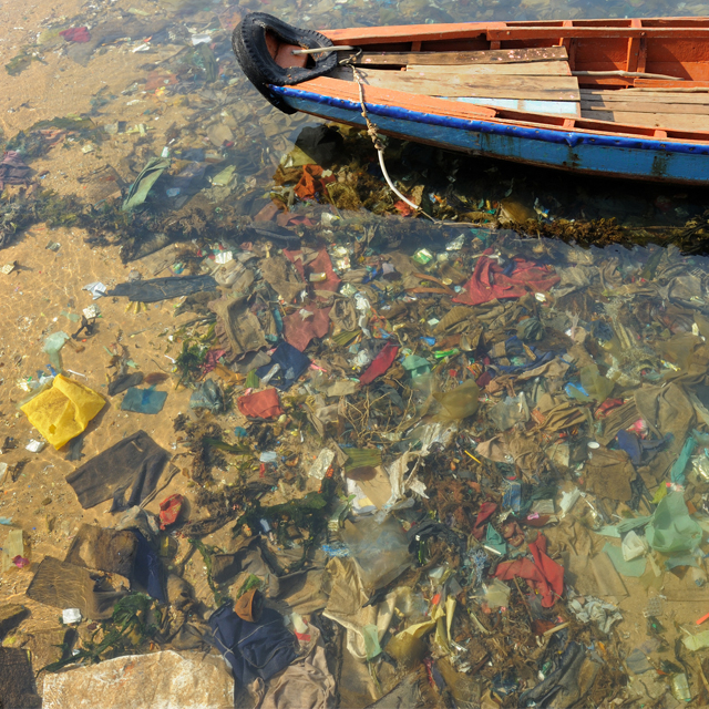 Basura en el mar